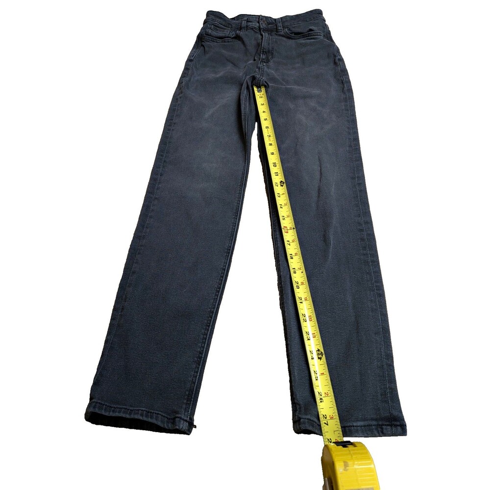American Eagle Real Good Mom Jeans Stretch High Rise Dark Wash Black Size 2